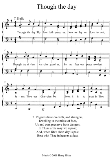 Through the day. A new tune to a wonderful old hymn.