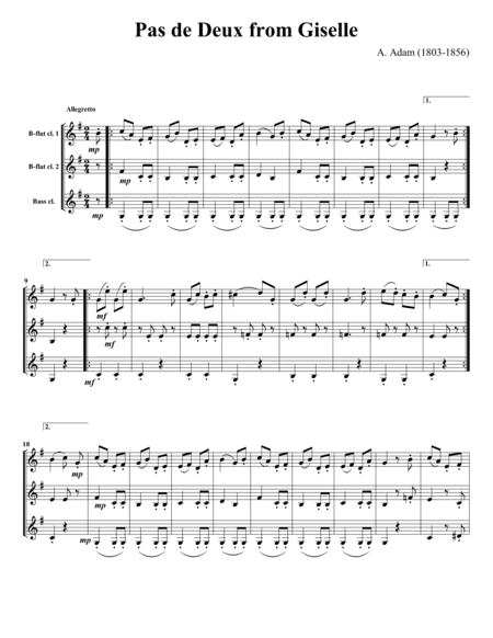 Two B-flats and Bass: Clarinet Trios Volume 1 (arr. Emily Gray)
