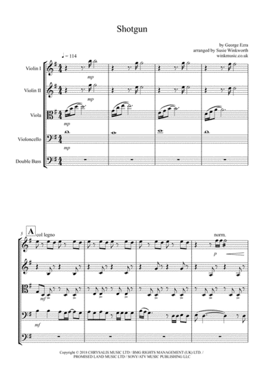 Shotgun (arr. Susie Winkworth winkmusic.co.uk)