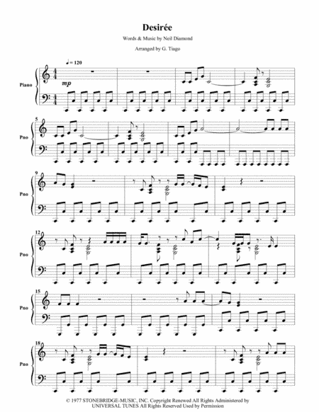 Desiree (arr. G. Tiago)