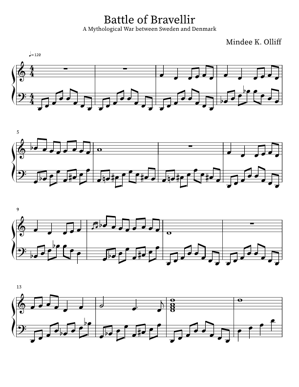 Battle of Bravellir Piano Solo