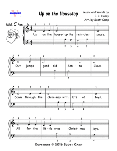 Up on the Housetop (First Year Piano Students) (arr. Scott Camp)
