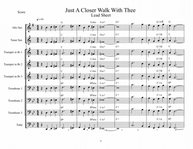 Just A Closer Walk With Thee - Lead Sheet (arr. John Aguilar)