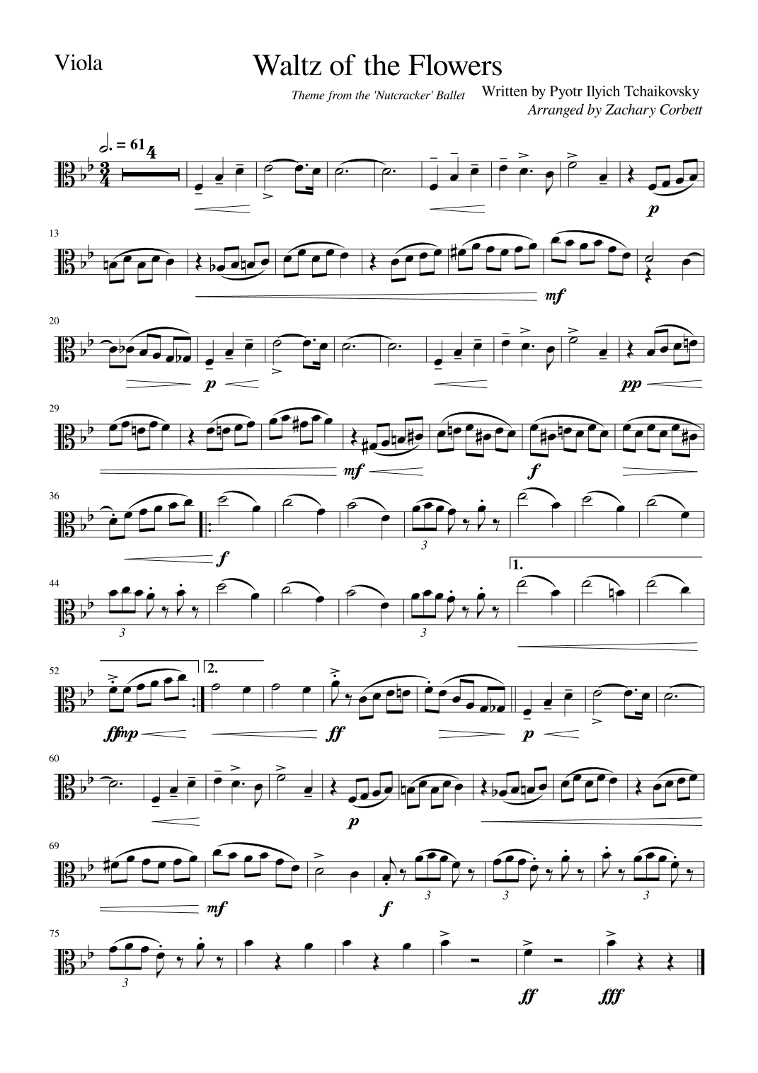 Waltz of the Flowers (arr. Zachary Corbett)
