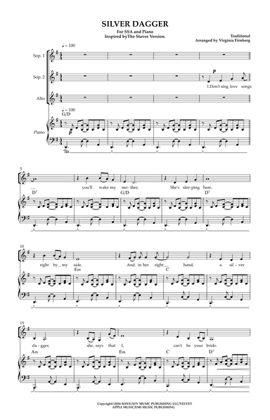 Silver Dagger (arr. Virginia Firnberg)