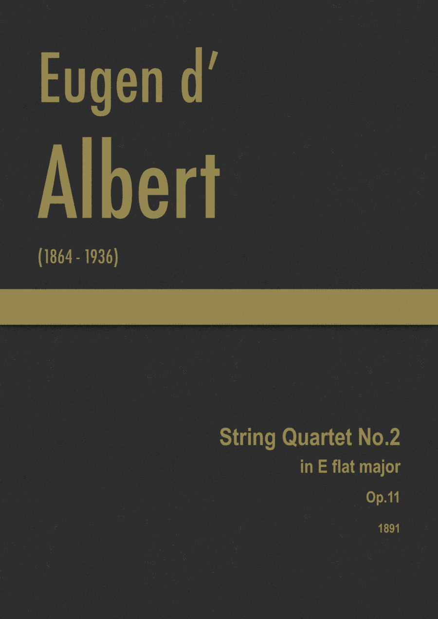 Albert - String Quartet No.2 in E flat major, Op.11 (arr. J.G. Cucó Barber)