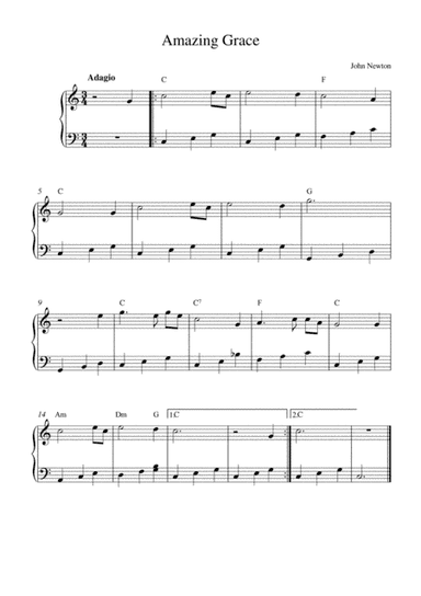 Amazing Grace (easy version) (arr. Kaiserin Rebecca)
