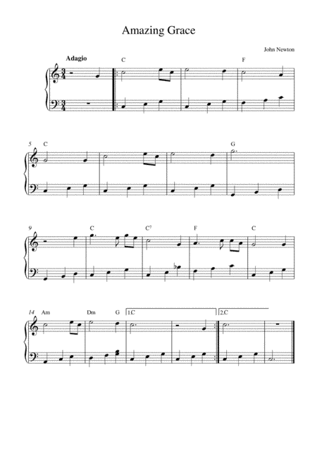 Amazing Grace (easy version) (arr. Kaiserin Rebecca)