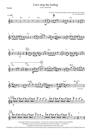 Can't Stop The Feeling! (arr. Fernando Britto)