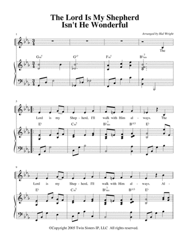 The Lord Is My Shepherd / Isn't He Wonderful (arr. Hal Wright)