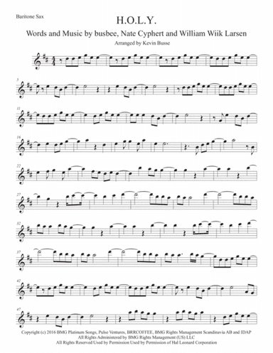 H.O.L.Y. (arr. Kevin Busse)