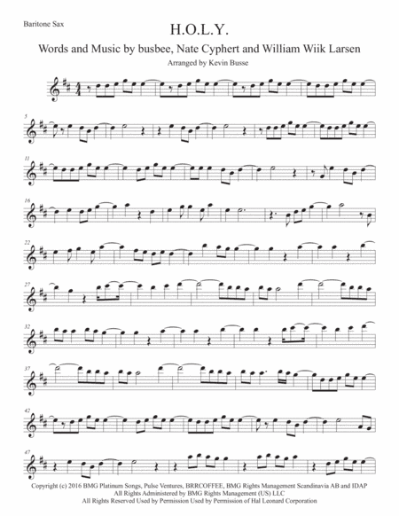 H.O.L.Y. (arr. Kevin Busse)