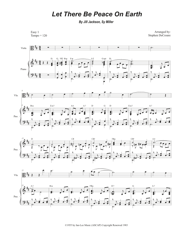 Let There Be Peace On Earth (arr. Stephen DeCesare)