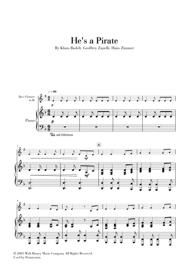 He's A Pirate (arr. Cadenza Editions)
