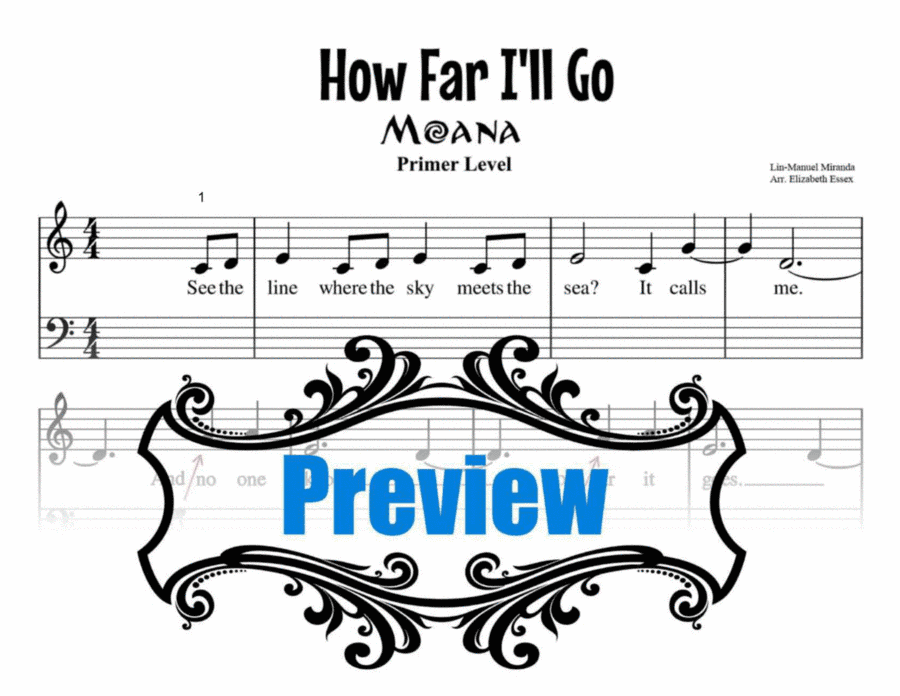 How Far I'll Go (arr. Elizabeth Essex)