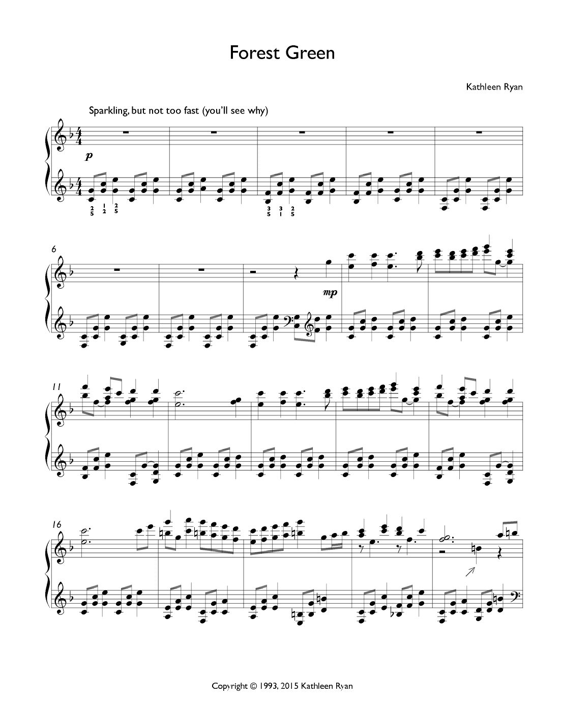 Forest Green (arr. Kathleen Ryan)