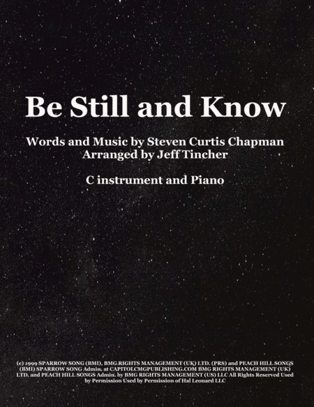 Be Still And Know (arr. Jeff Tincher)