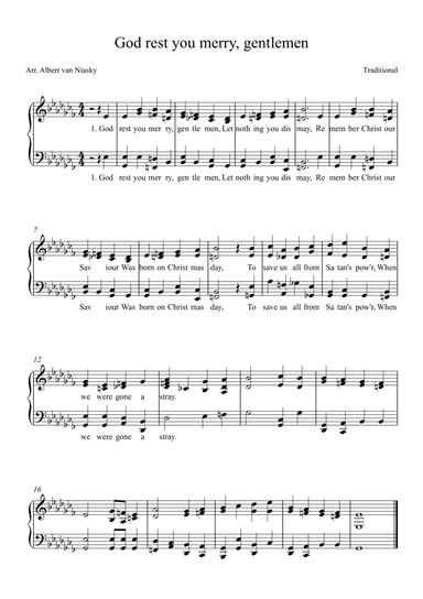 God rest you merry, gentlemen_Eb minor key (arr. Albert van Niasky)