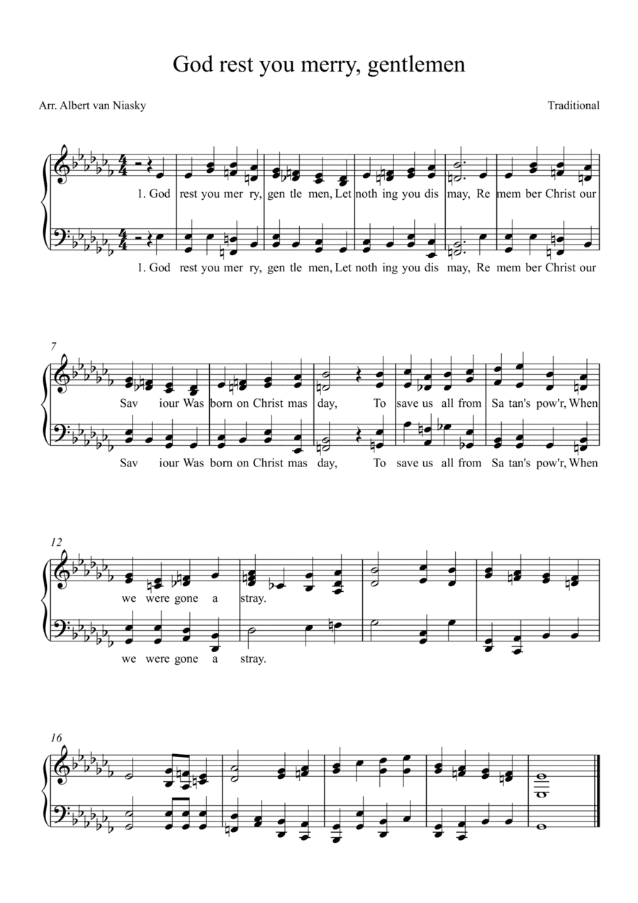 God rest you merry, gentlemen_Eb minor key (arr. Albert van Niasky)