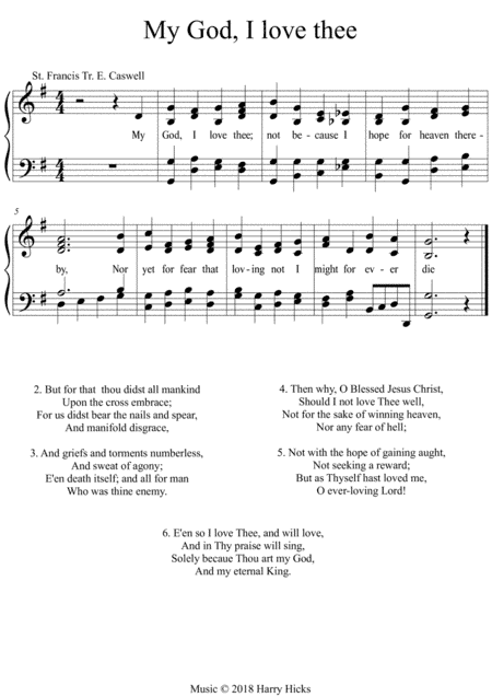 My God, I love Thee. A new tune to this wonderful hymn.
