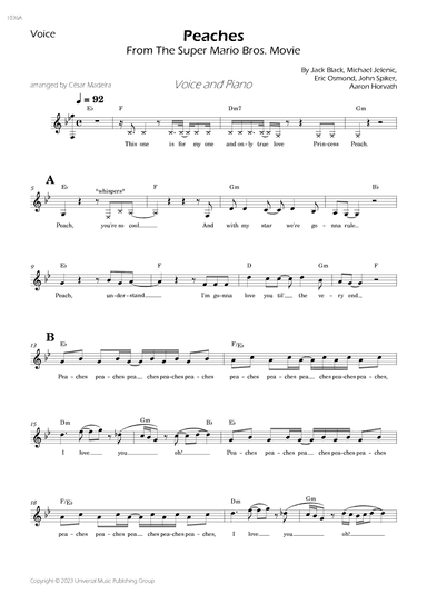 Peaches (arr. César Madeira)