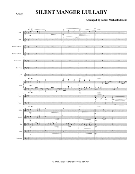 Silent Manger Lullaby Score and Parts (arr. James Michael Stevens)