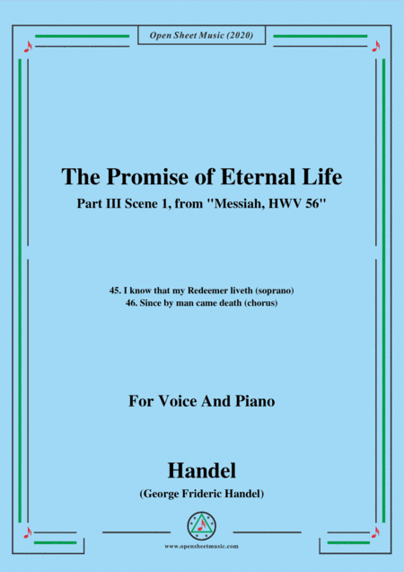 Handel-Messiah,HWV 56,Part III,Scene 1,for Voice and Piano (arr. MSM)