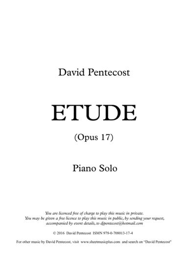 Étude, Opus 17