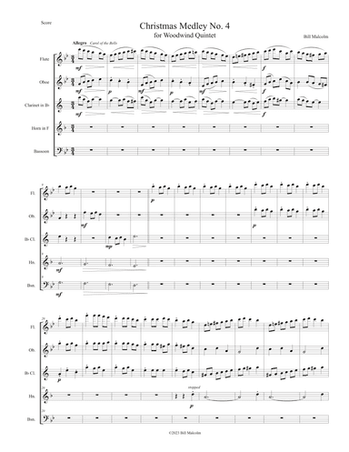 Christmas Medley No. 4 for wind quintet