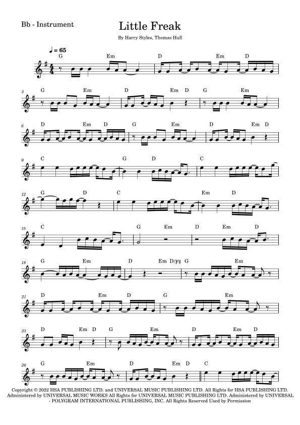 Little Freak (arr. Fabio Eduardo de Oliveira)