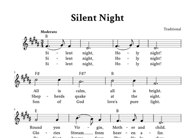 Silent Night - Lead Sheet (B Major) (arr. Yuri Noronha)