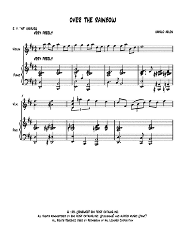 Over The Rainbow (from The Wizard Of Oz) (arr. Nick Lacanski)