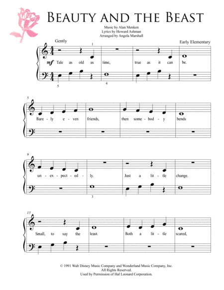 Beauty And The Beast (arr. Angela Marshall)