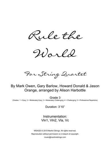 Rule The World (arr. Alison Harbottle)