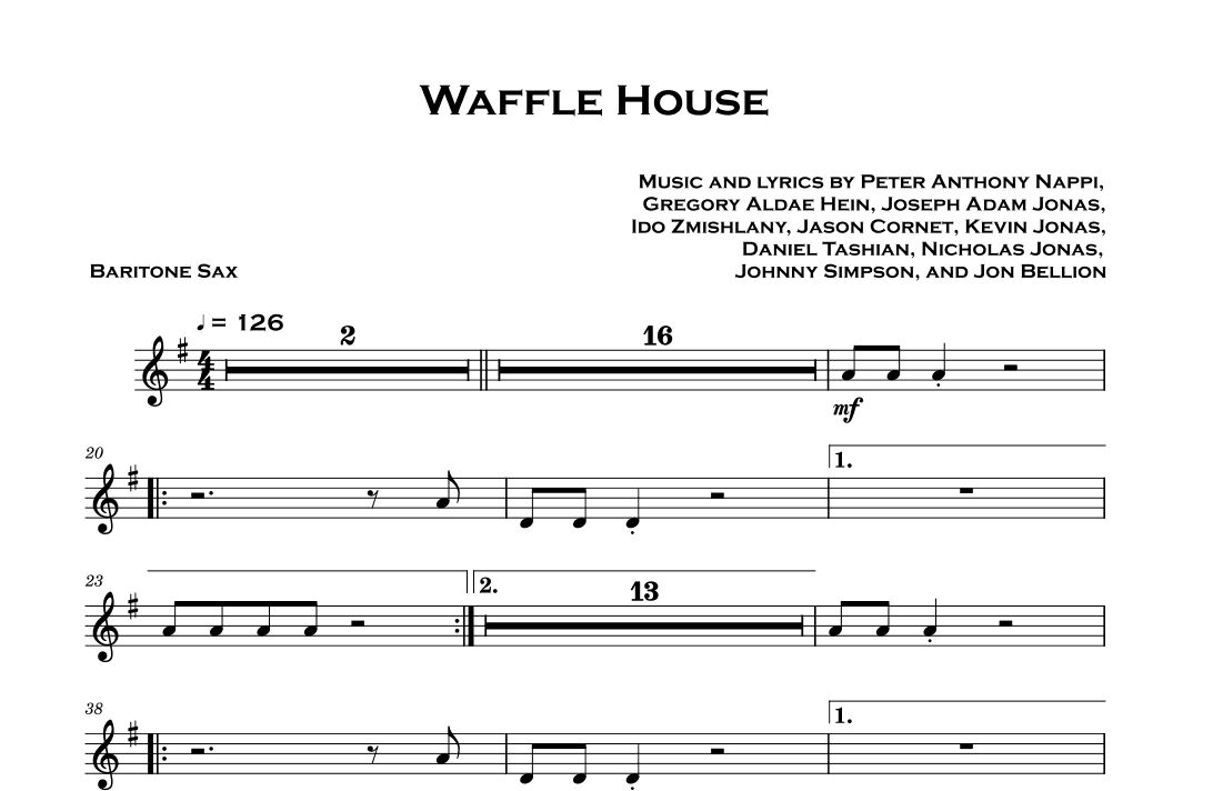 Waffle House (arr. David Lartey)