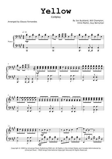 Yellow (arr. Glauco Fernandes)