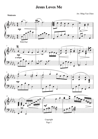 Jesus Loves Me (arr. Ming-Yau Chien)