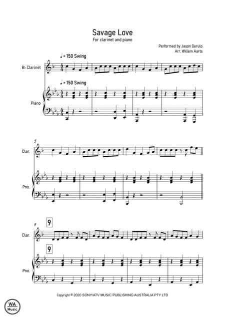 Savage Love (arr. Willem Aarts)