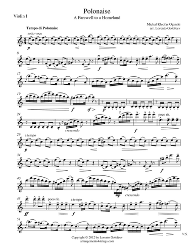 Polonaise "Farewell to the Homeland" (arr. Lorento Golofeev)