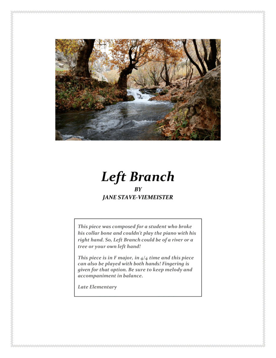 Left Branch for Piano Solo