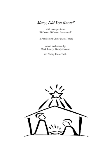 Mary, Did You Know? (arr. Nancy Frese Tabb)
