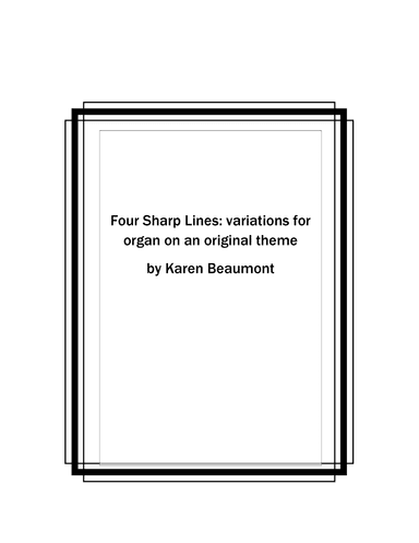 Four Sharp Lines: variations on an original theme