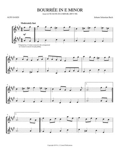 Bourrée in E Minor (arr. Mark Phillips)