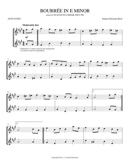 Bourrée in E Minor (arr. Mark Phillips)