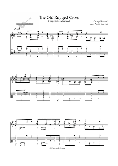 The Old Rugged Cross - Fingerstyle Guitar (Advanced) (arr. A. Carreiro)