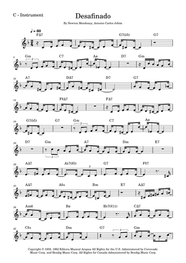 Desafinado (arr. Fabio Eduardo de Oliveira)