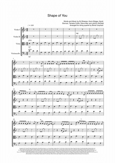 Shape Of You (arr. Bimbi Urquhart)