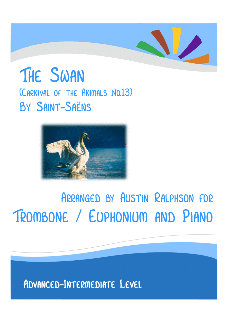 The Swan (Carnival of the Animals No.13) - trombone or euphonium and piano with FREE BACKING TRACK (arr. Austin Ralphson)