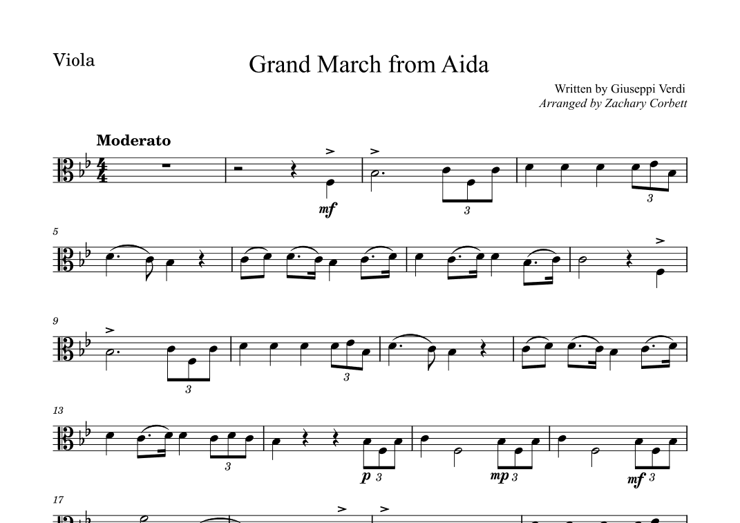 Grand March from Aida (arr. Zachary Corbett)
