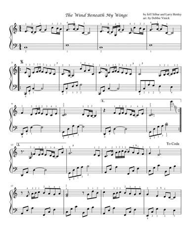 The Wind Beneath My Wings (arr. Debbie Vinick)